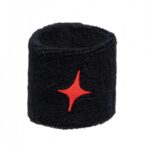 POIGNET EPONGE STARVIE noir/rouge (paire)