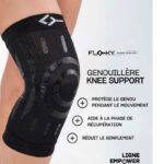 GENOUILLERE FLOKY KNEE SUPPORT noire, genou gauche